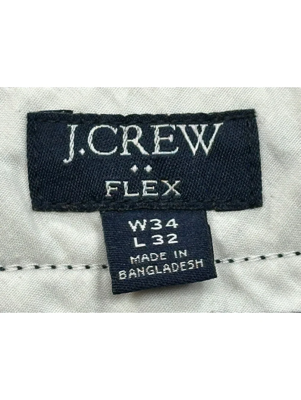 J Crew Flex Straight Fit Flat Front Chinos Blue Mens 34/32